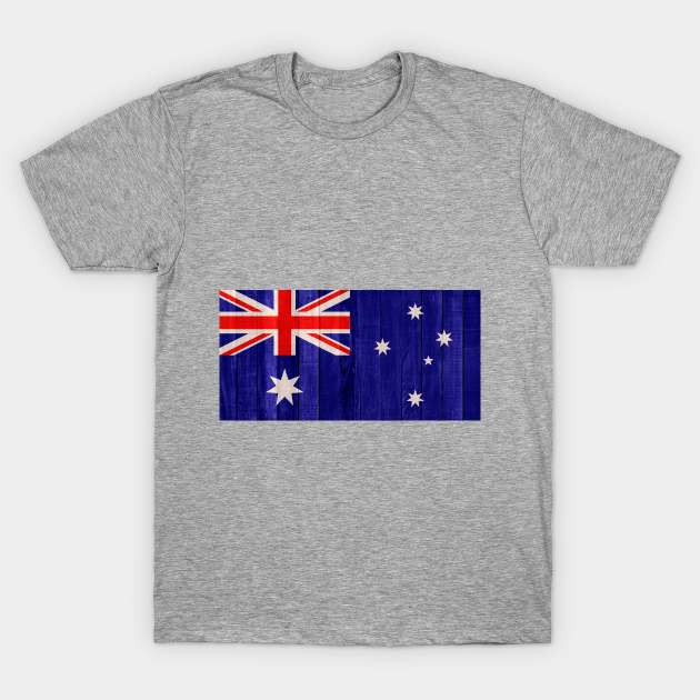 Flag of Australia - Wood T-Shirt by DrPen